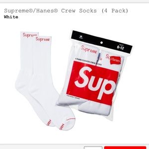 SUPREME X HANES SOCKS